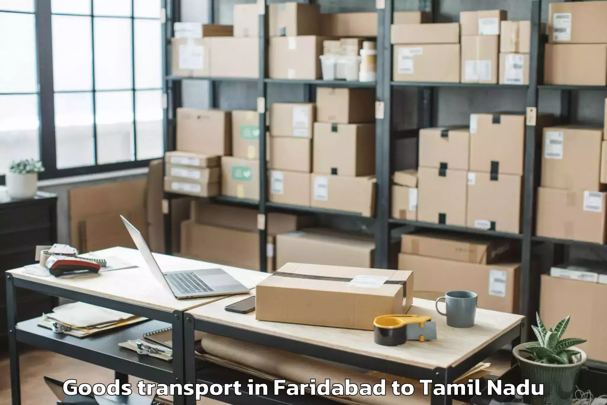 Easy Faridabad to Tamil Nadu Dr Ambedkar Law Uni Goods Transport Booking